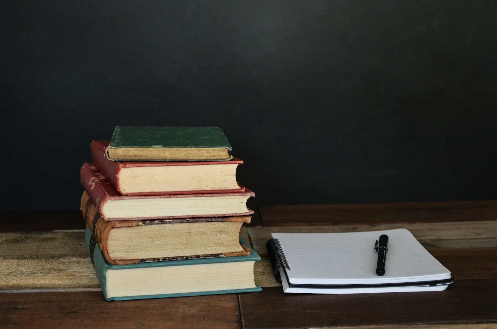 A notebook and pen used to plan a long doctoral writing project.